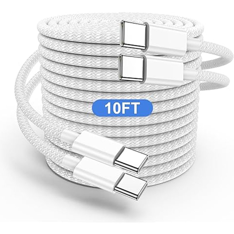 Braided USB-C Cable 10ft (2-Pack)